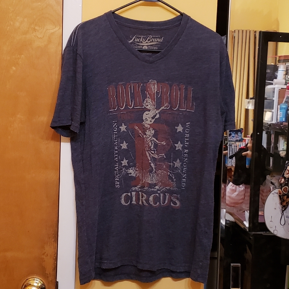 Lucky Brand Rolling Stones V-Neck Tshirt